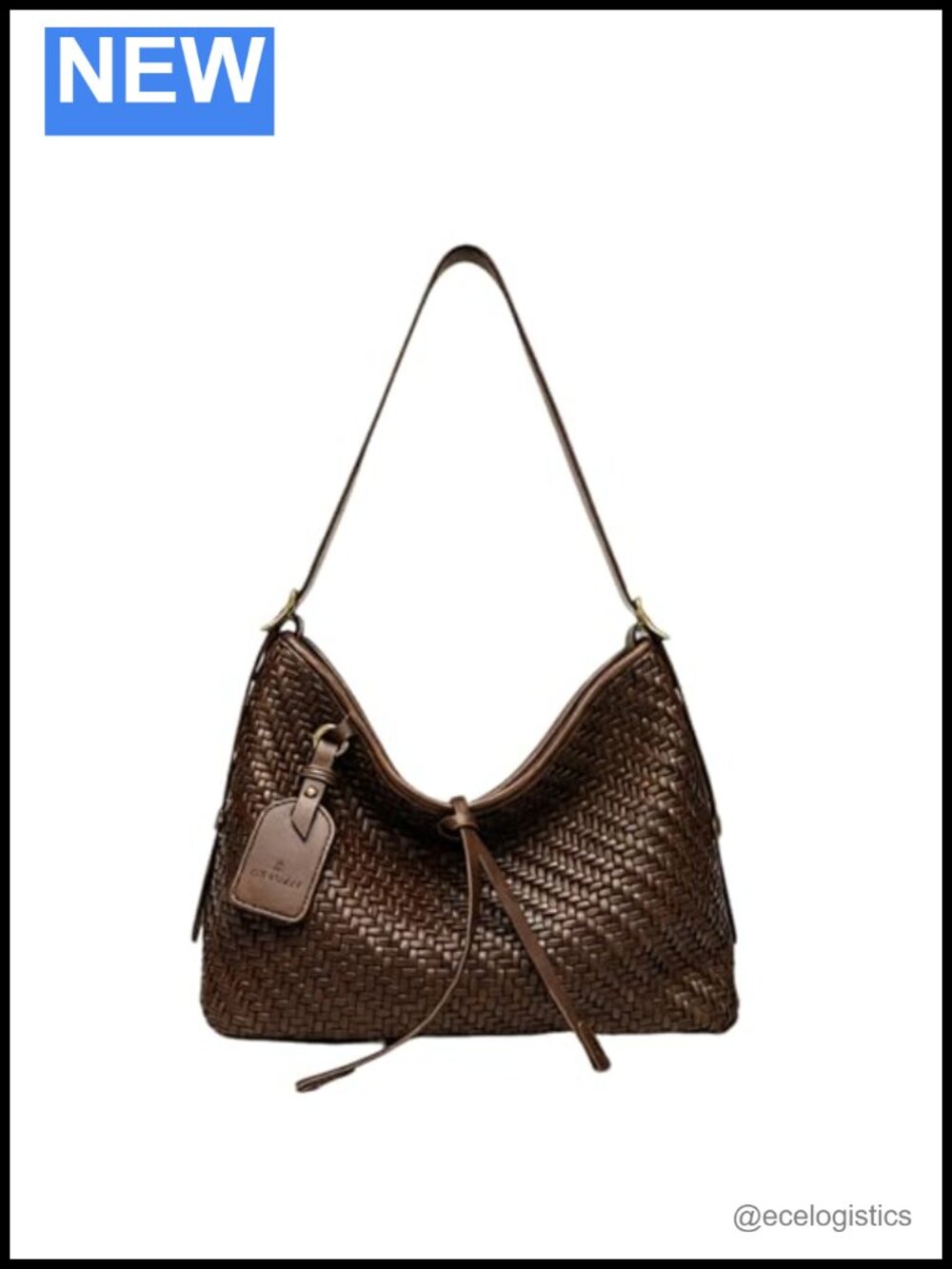 Woven Leather Shoulder Bag Women Designer Handbag Crossbody Tote